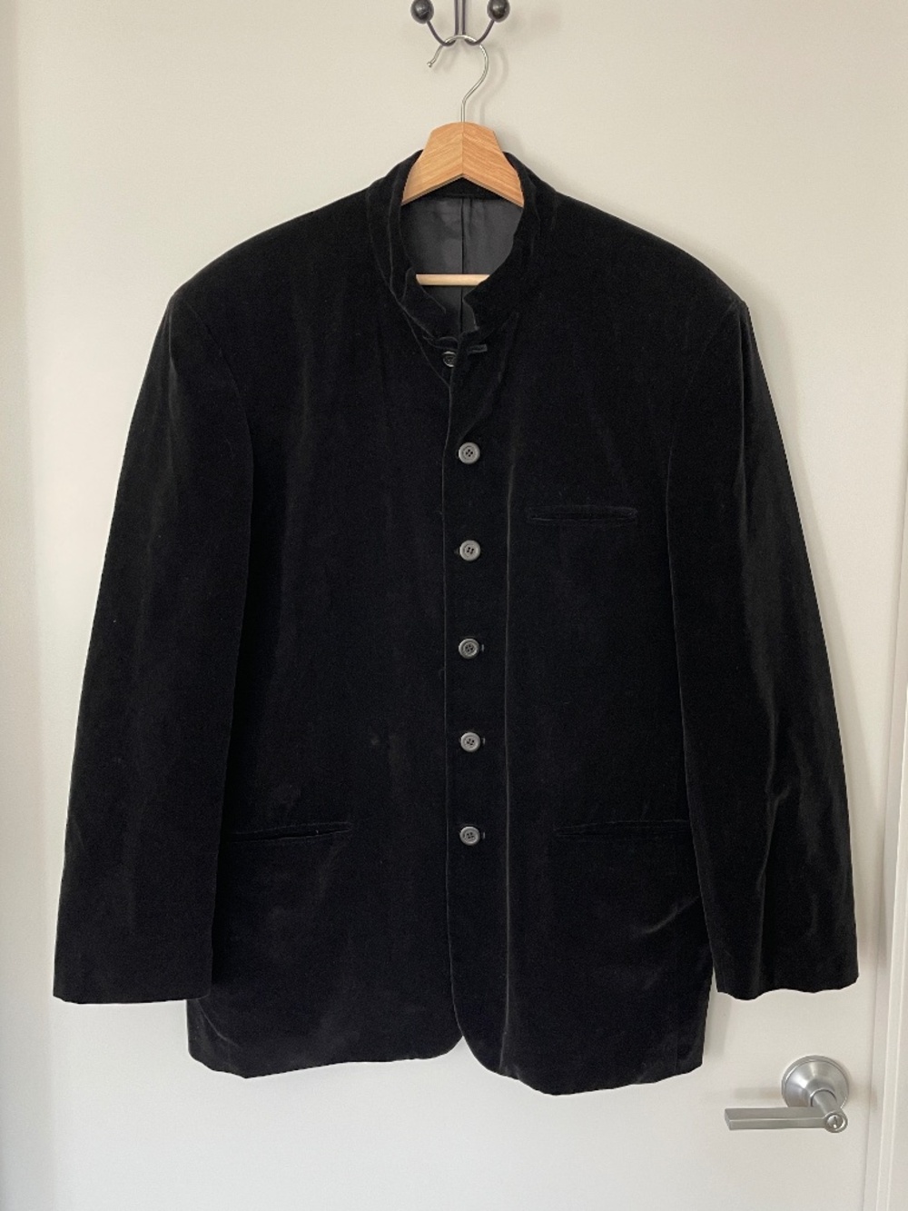 Vintage Bosa Le Collezioni Black Velvet Blazer Size L/EU 42